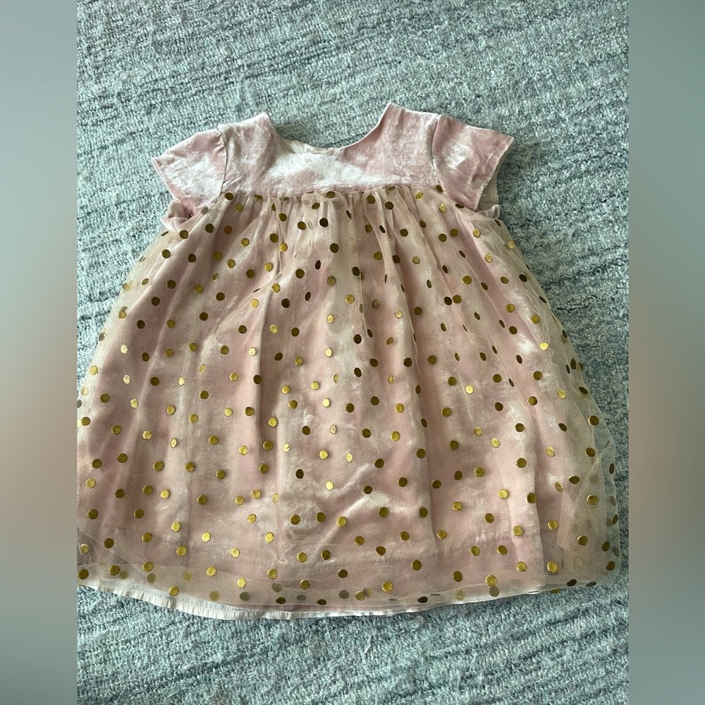 Bonpoint Baby Girl Velvet Polka Dot Dress
